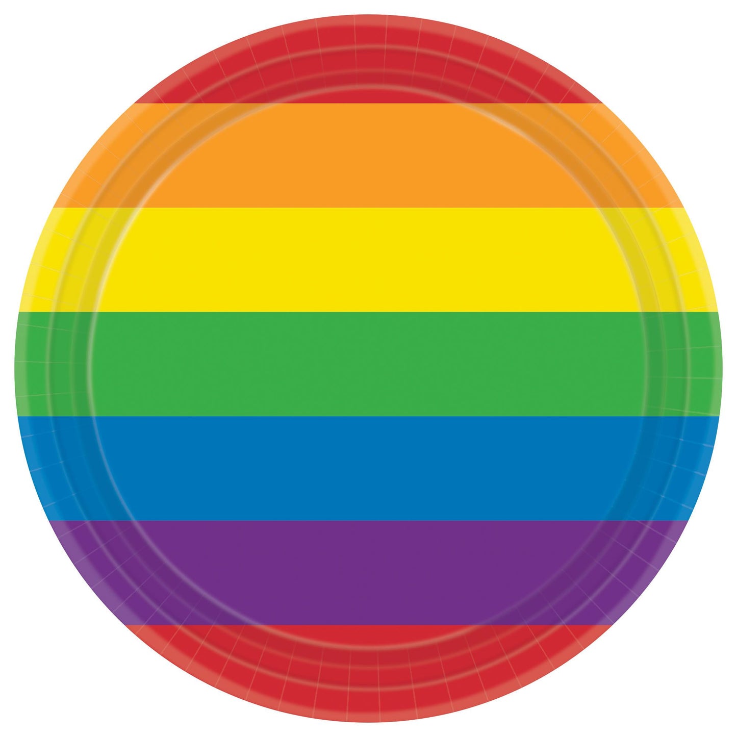 Rainbow Round Dessert Plates