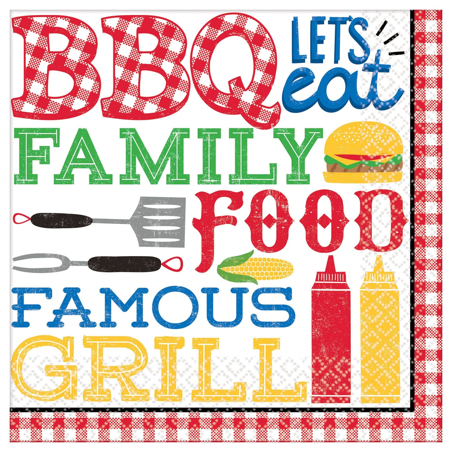 BBQ Picnic Luncheon Napkins