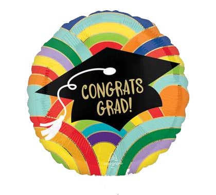 Grad Rainbows All Around 4" Foil Balloon