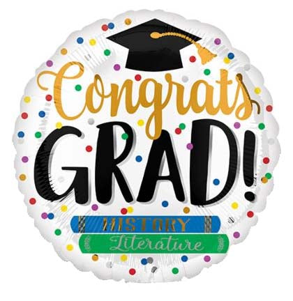 Felicitaciones Grad Books Globo de aluminio de 4"
