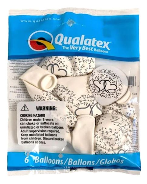 Entwined Hearts 11" Latex Balloons, 6ct