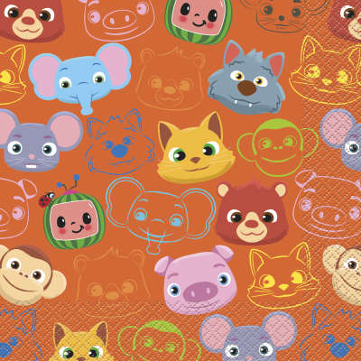 Servilletas de almuerzo Bright Cocomelon, 16 unidades