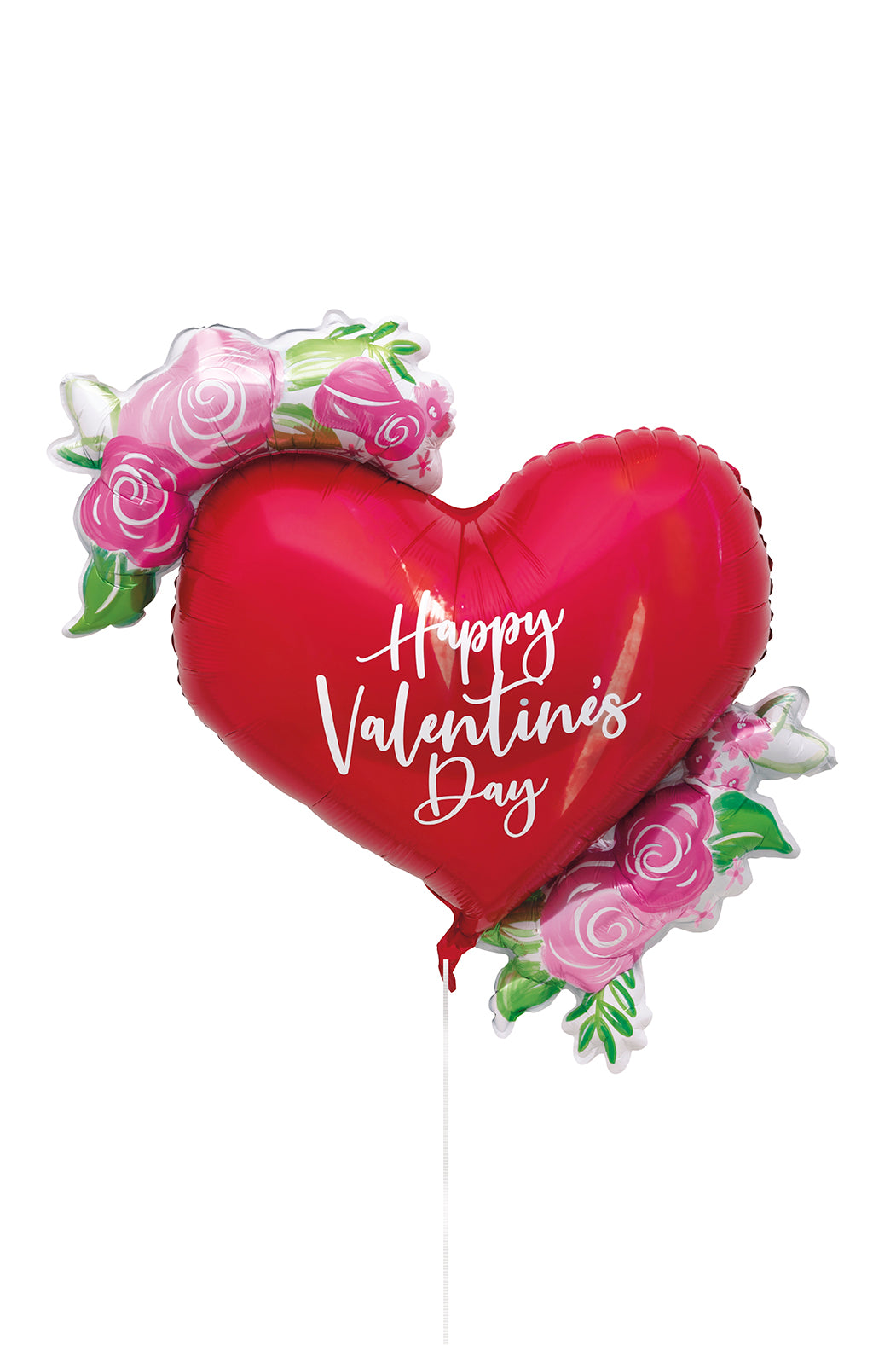 Flowery Heart Giant Shaped 56" Foil Balloon, 1ct