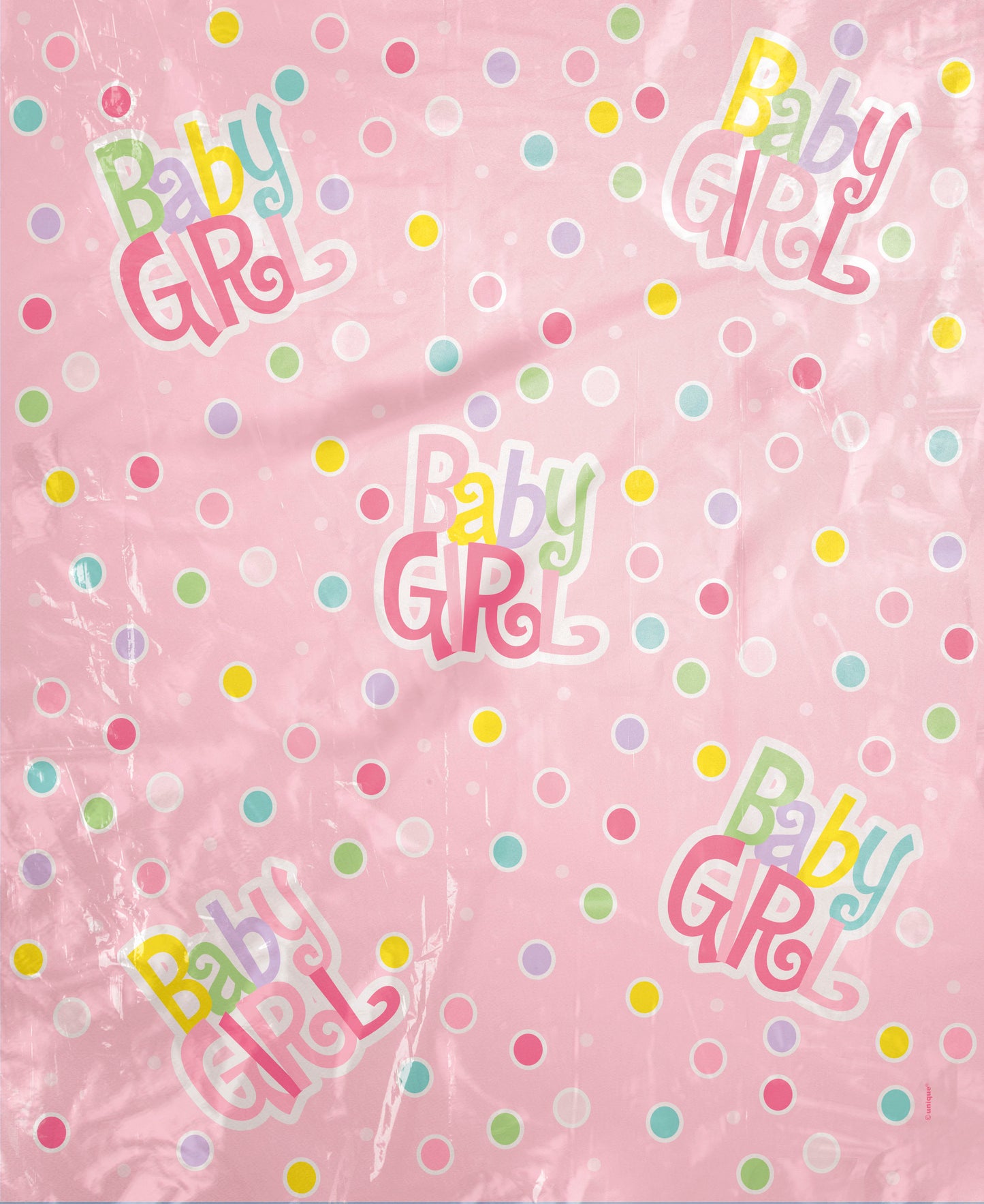 Pink Polka Dots Baby Shower Gift Bag, 44"x36", 1ct