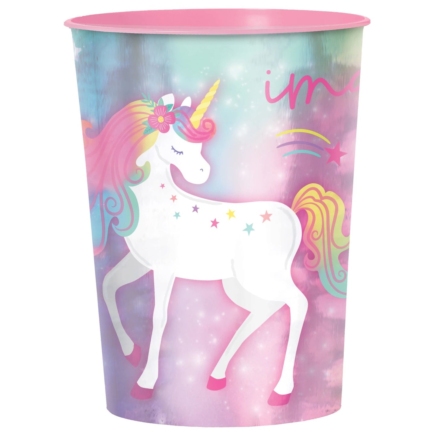 Enchanted Unicorn Metallic Plastic Favor Cup, 1ct