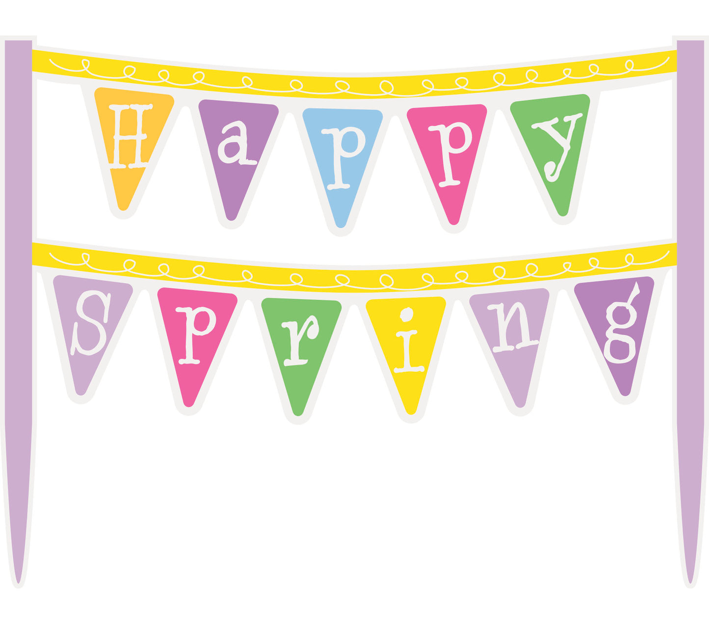 Banderines para tarta Happy Spring, 1 unidad