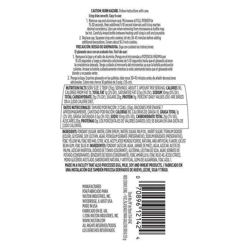 Glaseado de galleta roja, 9 oz.
