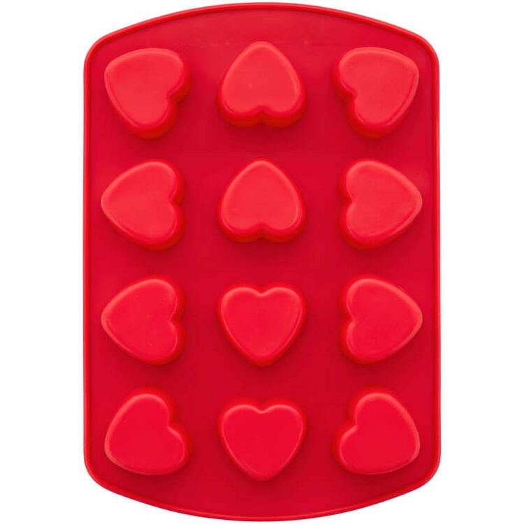 2PCS Heart Silicone Molds 12-Cavity Heart Shape Chocolate Mold Heart  Silicone Candy Mold for Baking Valentine's Day DIY Chocolates, Candies,  Jellies
