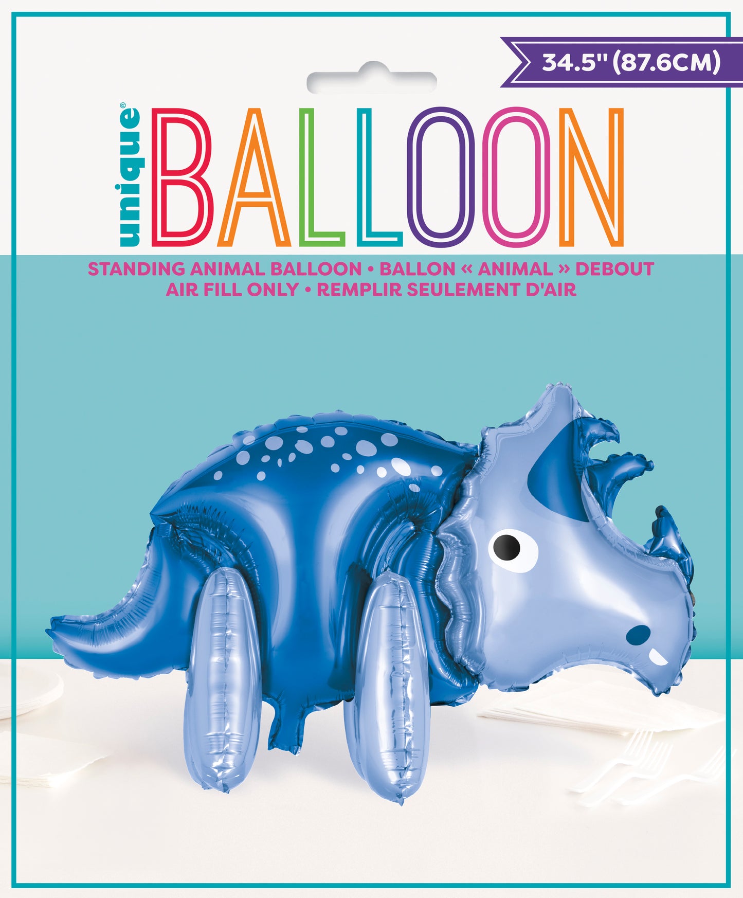 Centro de mesa con globo de dinosaurio de pie de 34,5", 1 unidad