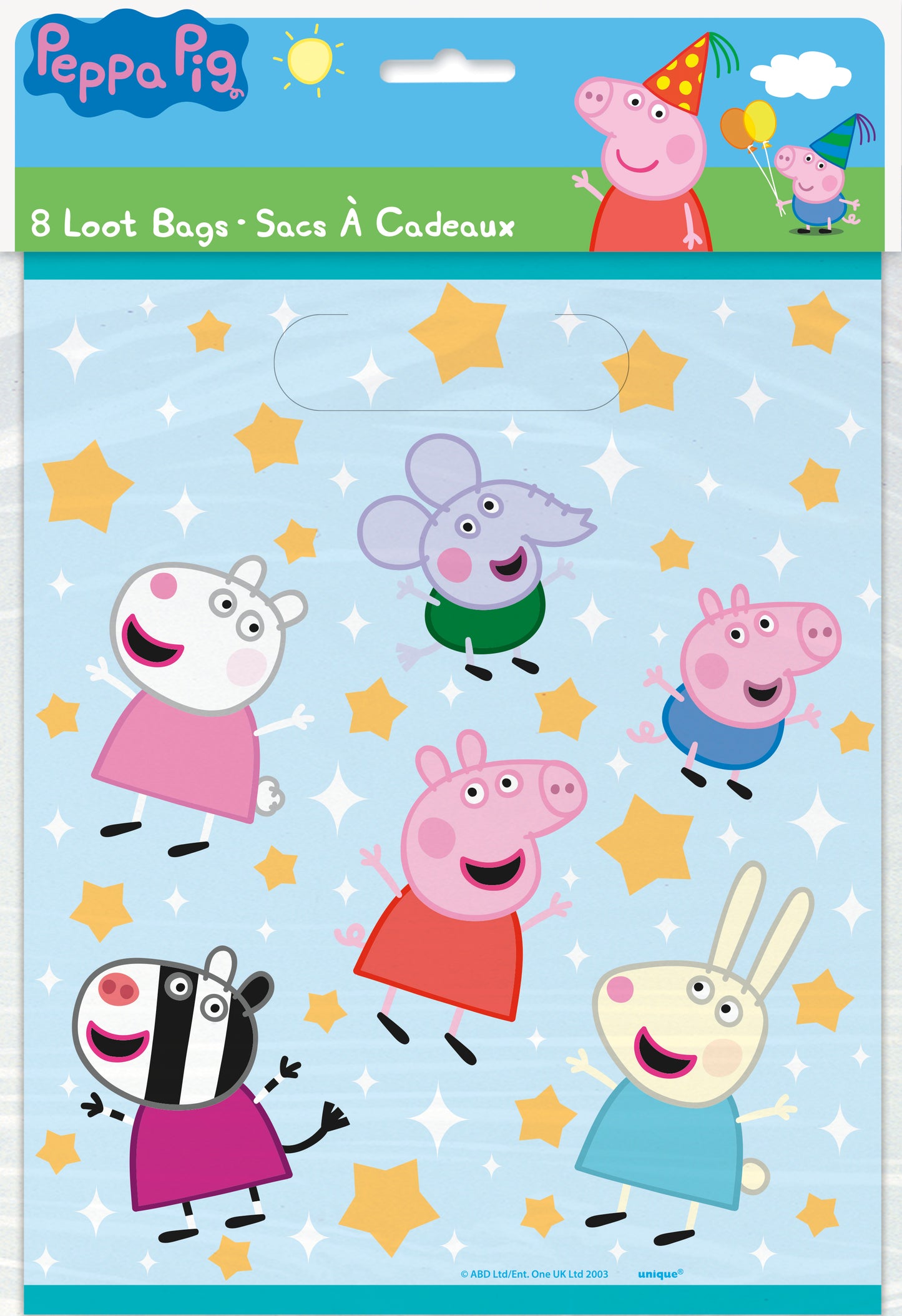 Peppa Pig Loot Bags, 8ct