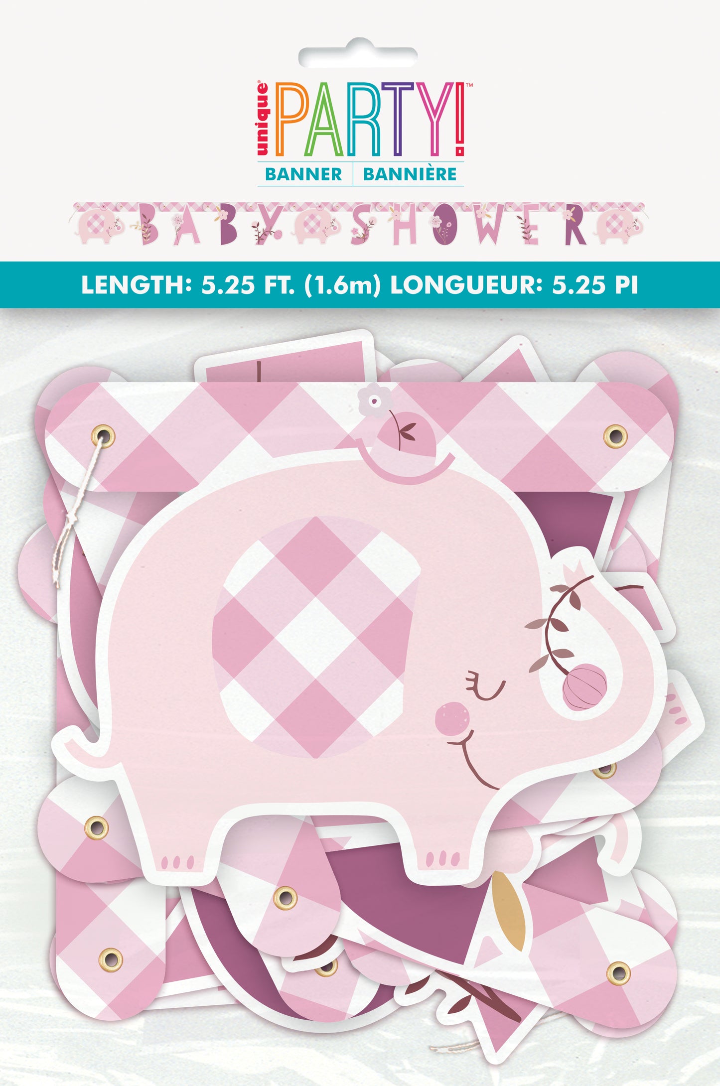 Lona Articulada Elefante Floral Rosa