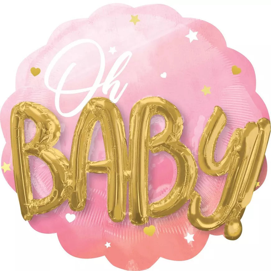 Globo rosa Oh bebé