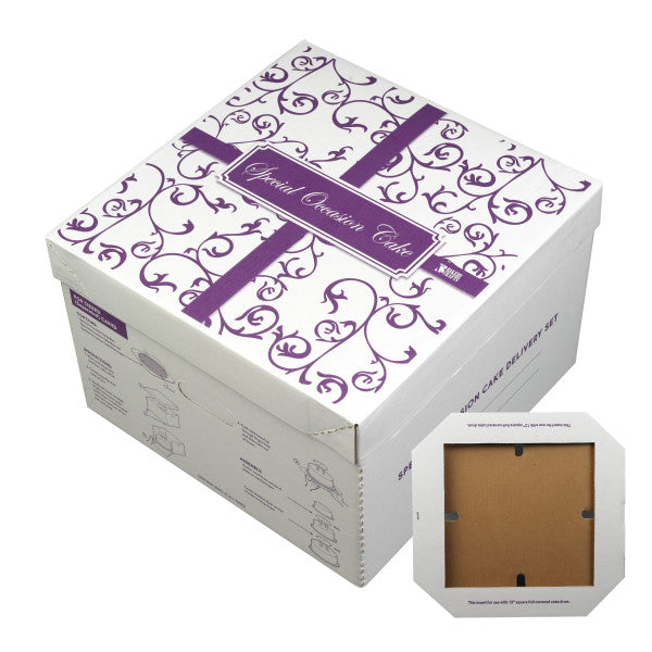 Wedding Cake, Square 17.5" x 17.5" x 11.5" Delivery System