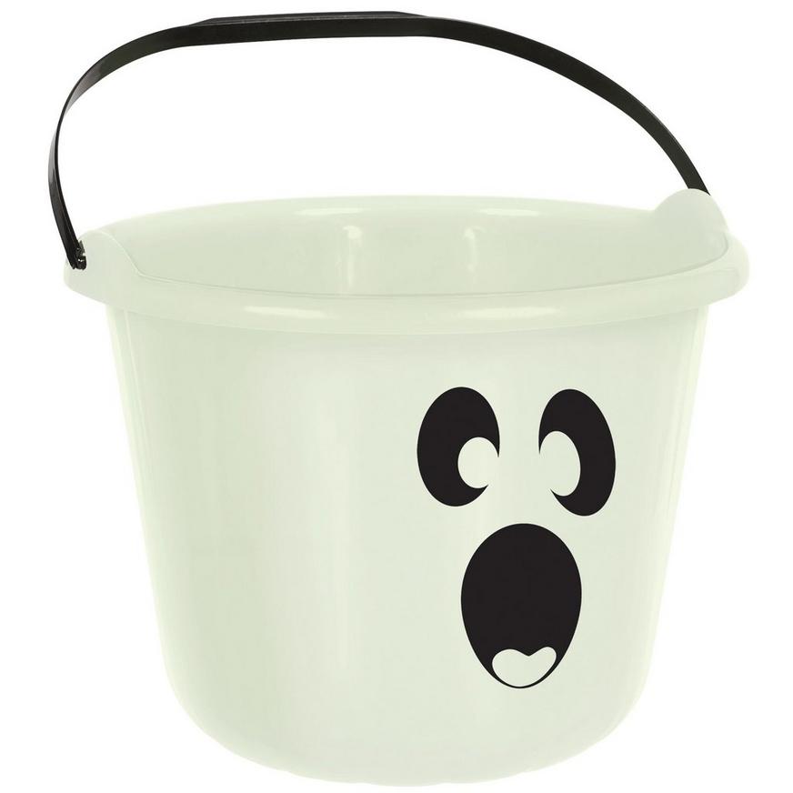Glow-In-The-Dark Ghost Plastic Pail