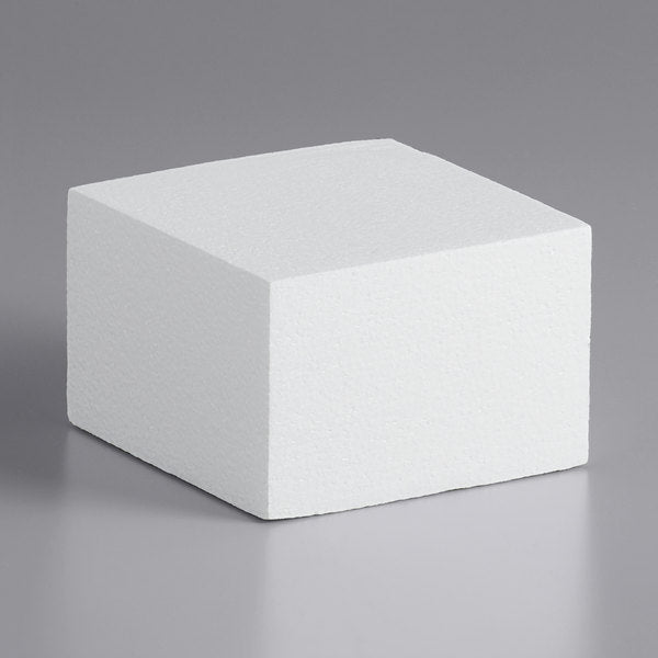 Square 6" x 3.5" Styrofoam Cake Form