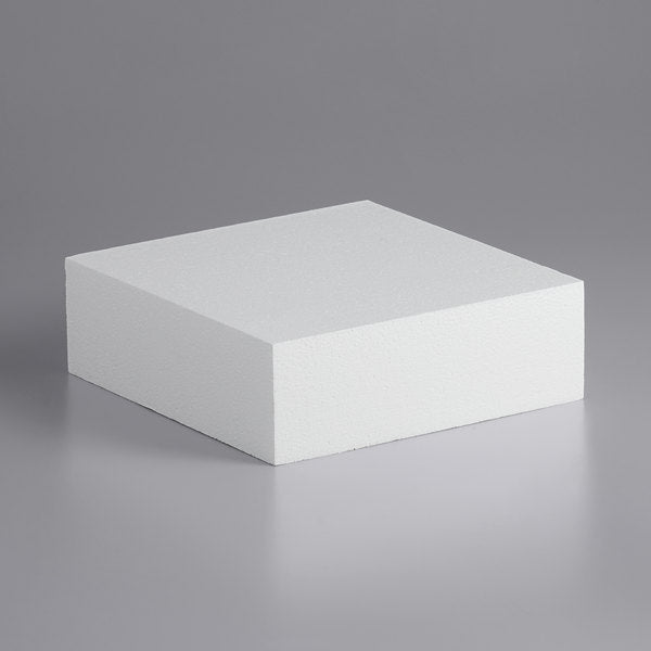 Square 12" x 3.5" Styrofoam Cake Form