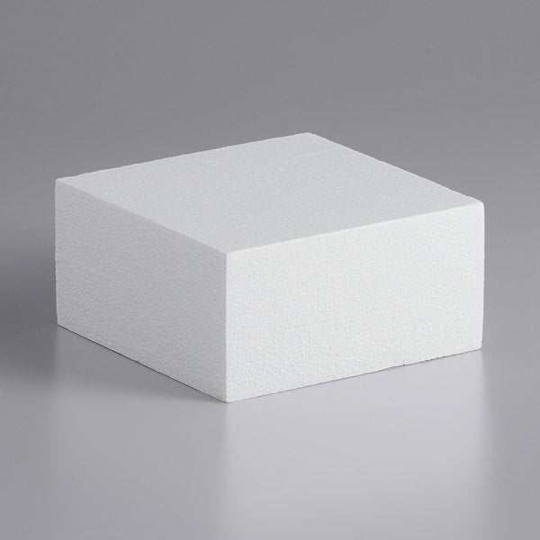 Square 8" x 3.5" Styrofoam Cake Form