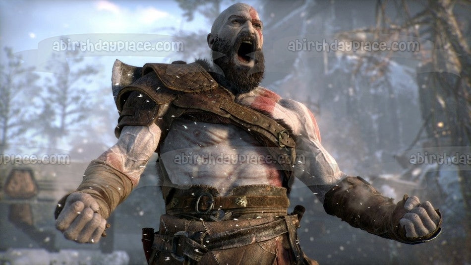 God of War Kratos Video Game Edible Cake Topper Image ABPID00720