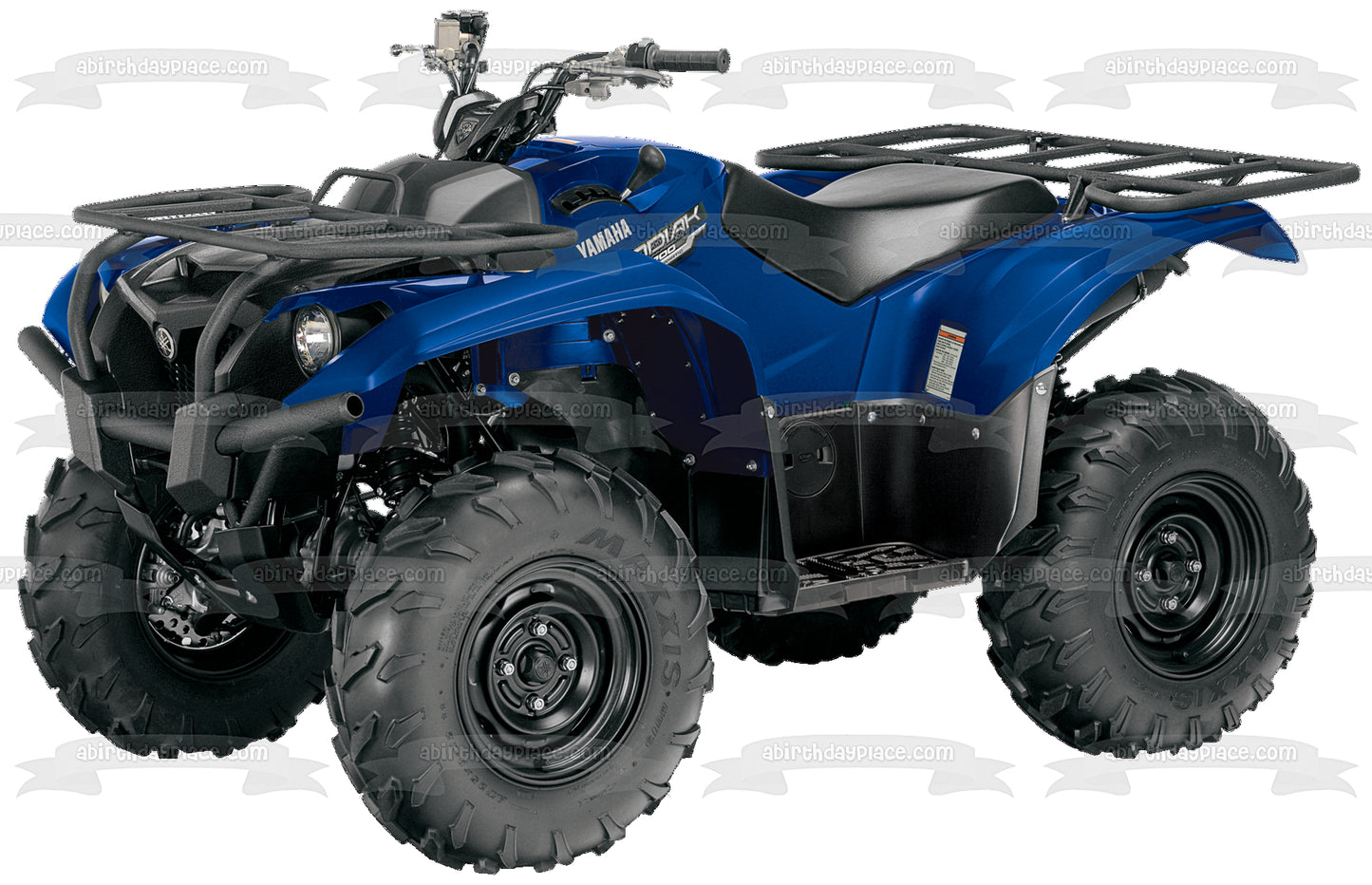Atv Blue Yamaha 4 Wheeler Edible Cake Topper Image ABPID00916