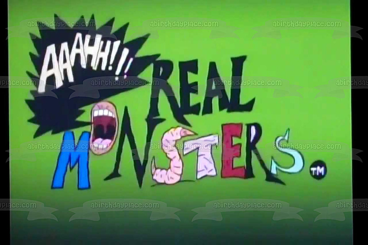 Aaahh!!! Real Monsters Logo Edible Cake Topper Image ABPID01471