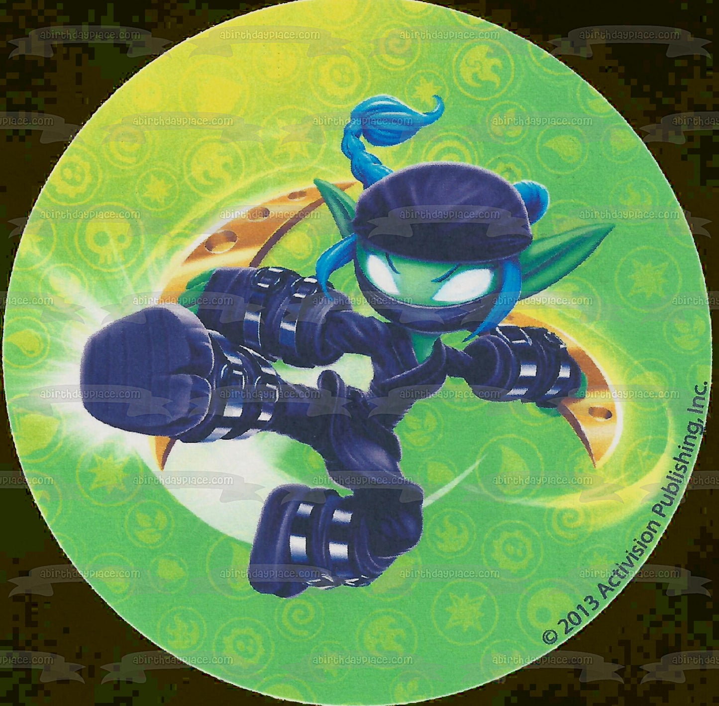 Skylanders Swap Force Ninja silencioso pero mortal y elfo sigiloso Imagen comestible para decoración de tarta ABPID03398