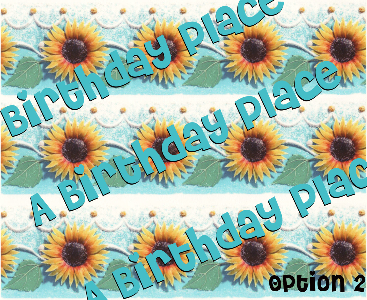 Frozen Fever Yellow Sunflower Edible Cake Topper Image Strips ABPID04835