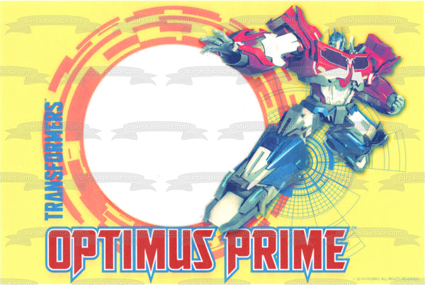 Transformers Optimus Prime Personalize Edible Cake Topper Image Frame ABPID05020