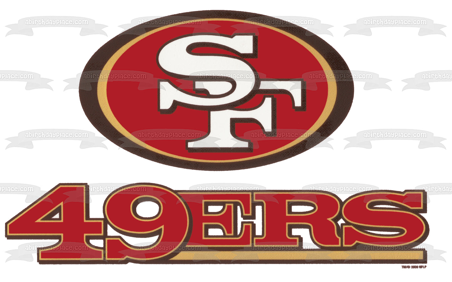 San Francisco 49ers Logo NFL Edible Cake Topper Image ABPID05230