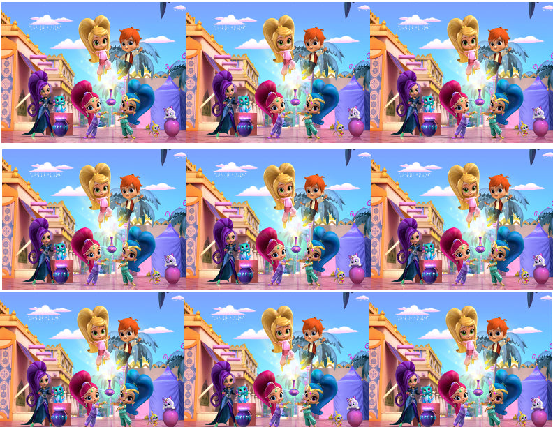 Shimmer and Shine Zeta the Sorceress and Zac Edible Cake Topper Image Strips ABPID05606