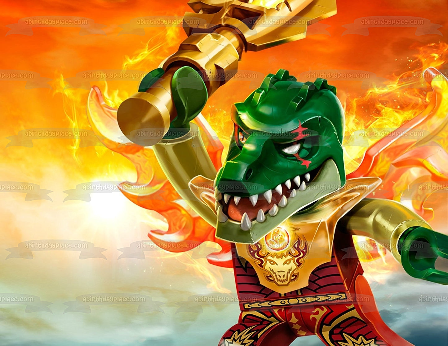 LEGO Legends of Chima Cragger the Crocodile Edible Cake Topper Image ABPID05727