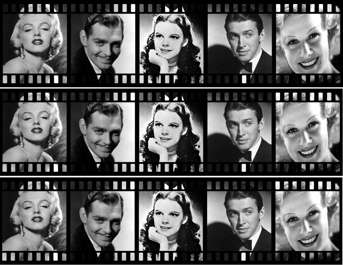 Movie Stars Marilyn Monroe Judy Garland Clark Gable Edible Cake Topper Image Strips ABPID05942