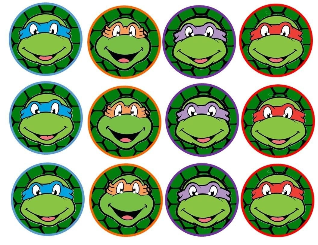 Free Printable Ninja Turtle Cupcake Toppers