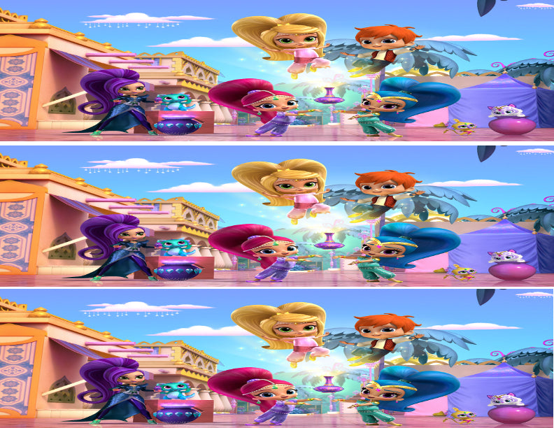 Shimmer and Shine Zeta the Sorceress Zac and Pets Edible Cake Topper Image Strips ABPID06309