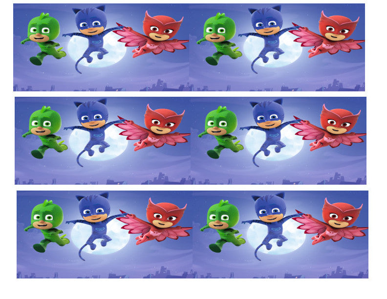 Pj Masks Cat Boy Gekko Owlette Flying Edible Cake Topper Image Strips ABPID07094
