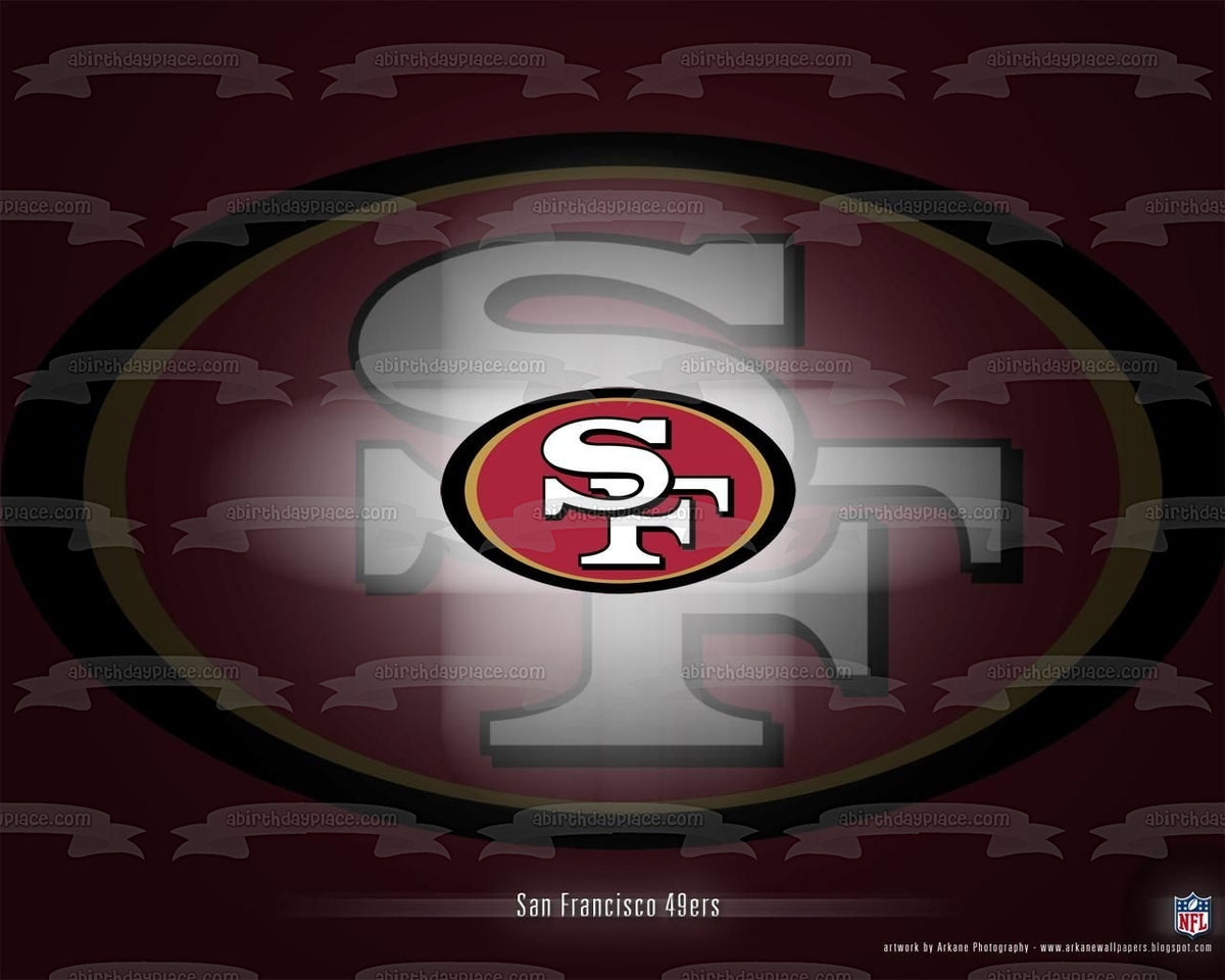 San Francisco 49ers Logo NFL Edible Cake Topper Image ABPID05230 – A  Birthday Place