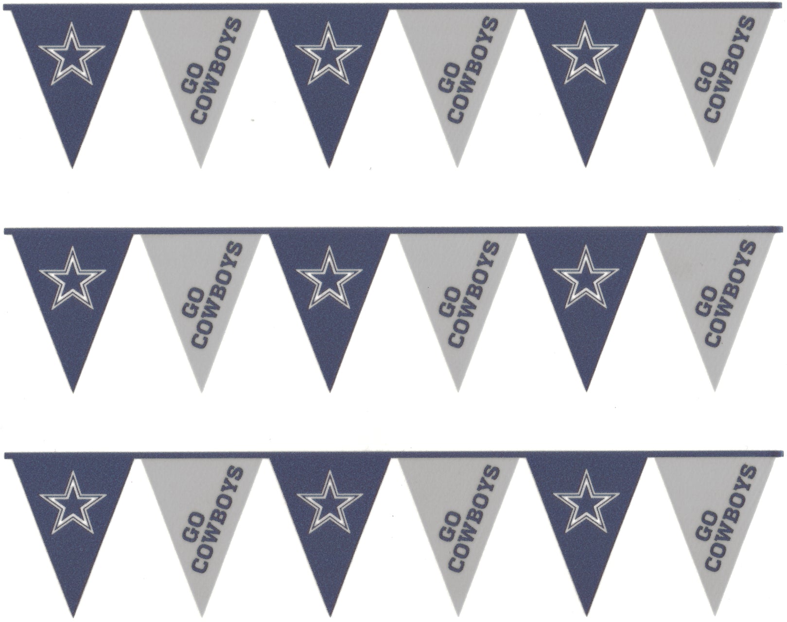 Dallas Cowboys Logo Football NFL Pennants Edible Cake Topper Image Str – A Birthday Place for Free Printable Dallas Cowboys Logo