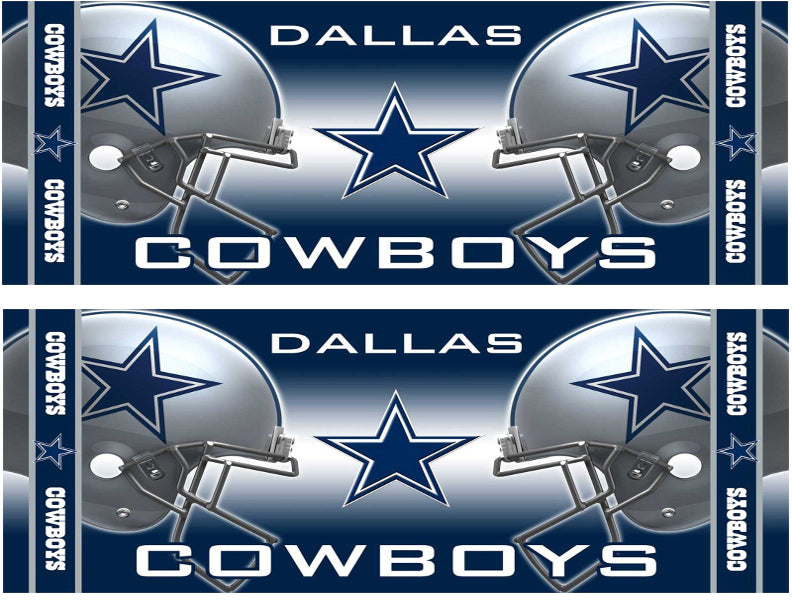 football helmet and cowboys star Dallas Cowboys Logo Helmets Stars NFL Football Edible Cake Topper Image Strips ABPID11316