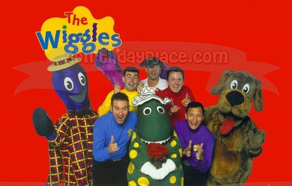 The Wiggles Greg Anthony Murray Jeff Dorothy the Dinosaur Captain Featherswood Edible Cake Topper Image ABPID12750