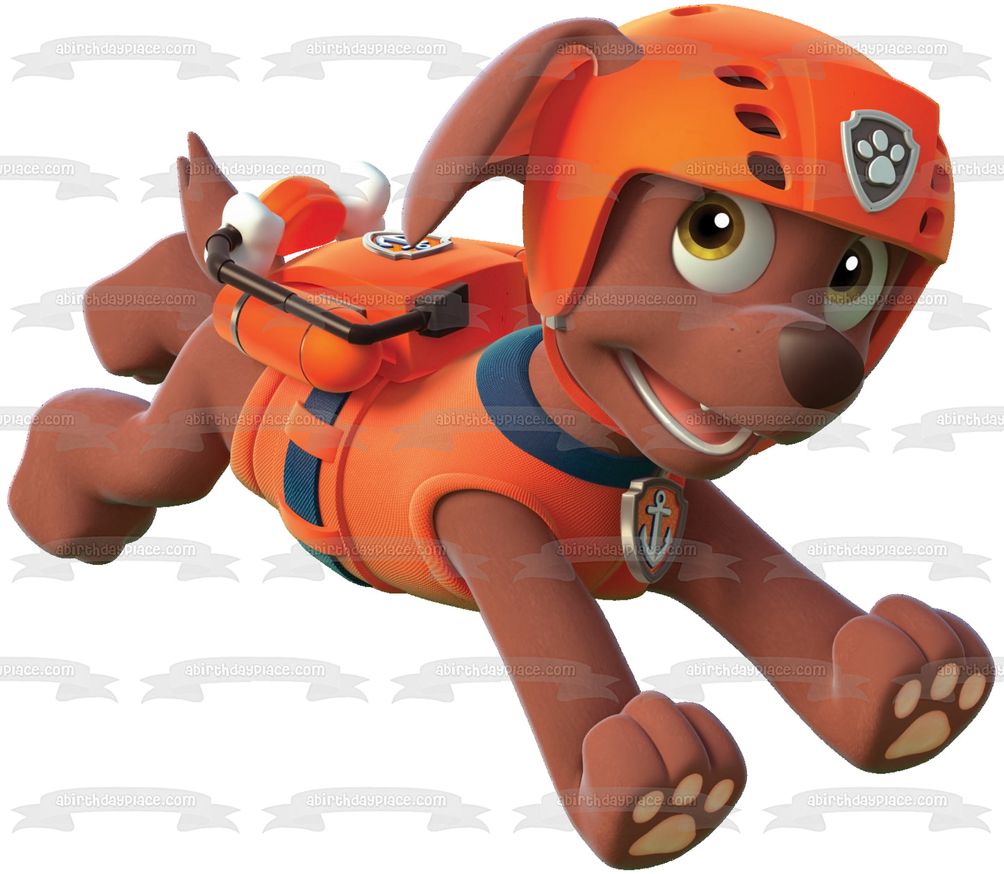 Paw Patrol Zuma Running Helmet Edible Cake Topper Image ABPID27247