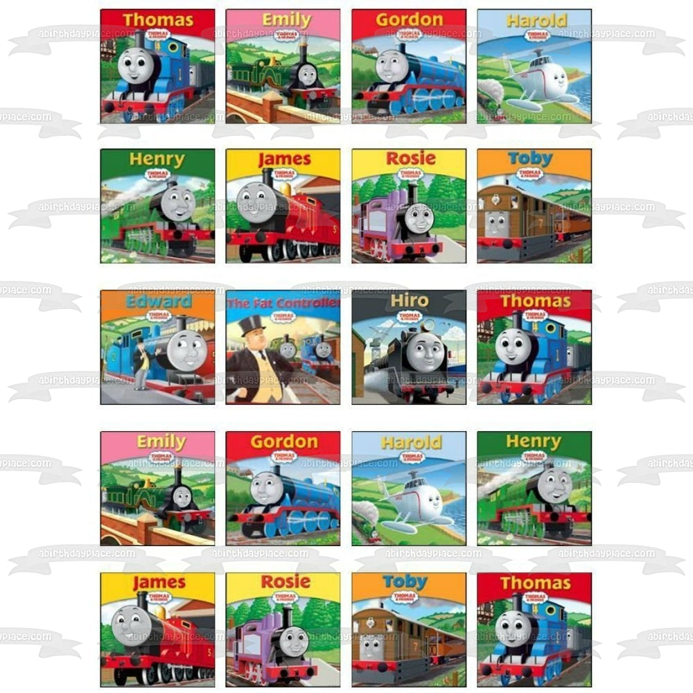 Thomas and Friends Emily Gordon Harold Henry James Rosie Toby Edward Hiro Edible Cake Topper Image ABPID27268