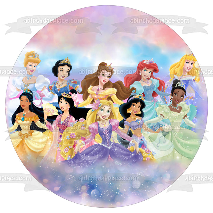 Snow White Cinderella Ariel Jasmine and Aurora Edible Cake Topper Imag – A  Birthday Place