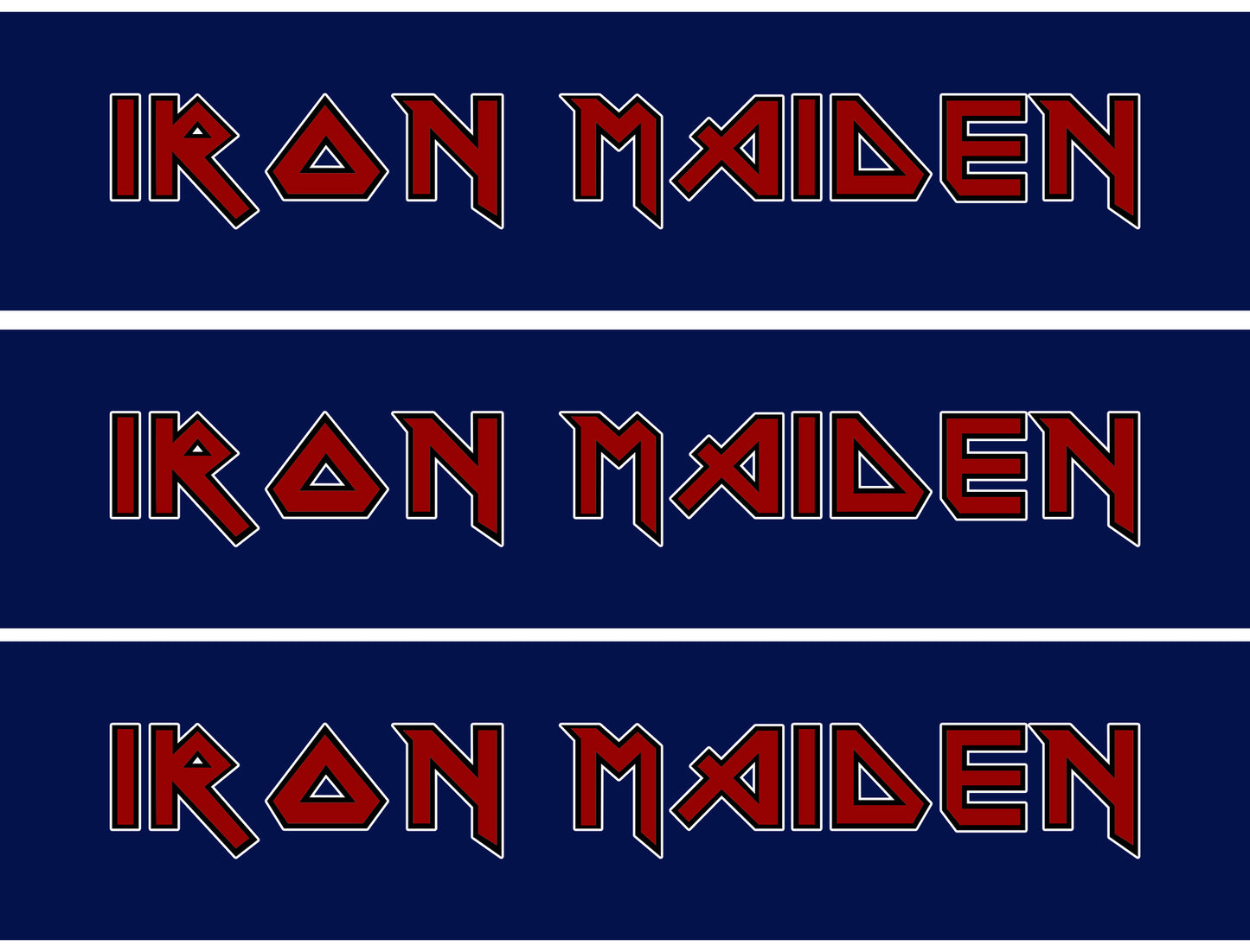 Iron Maiden Strips Metal Music 70s 80s Hardcore London Uk Music Birthday Edible Cake Topper Image Strips ABPID52226