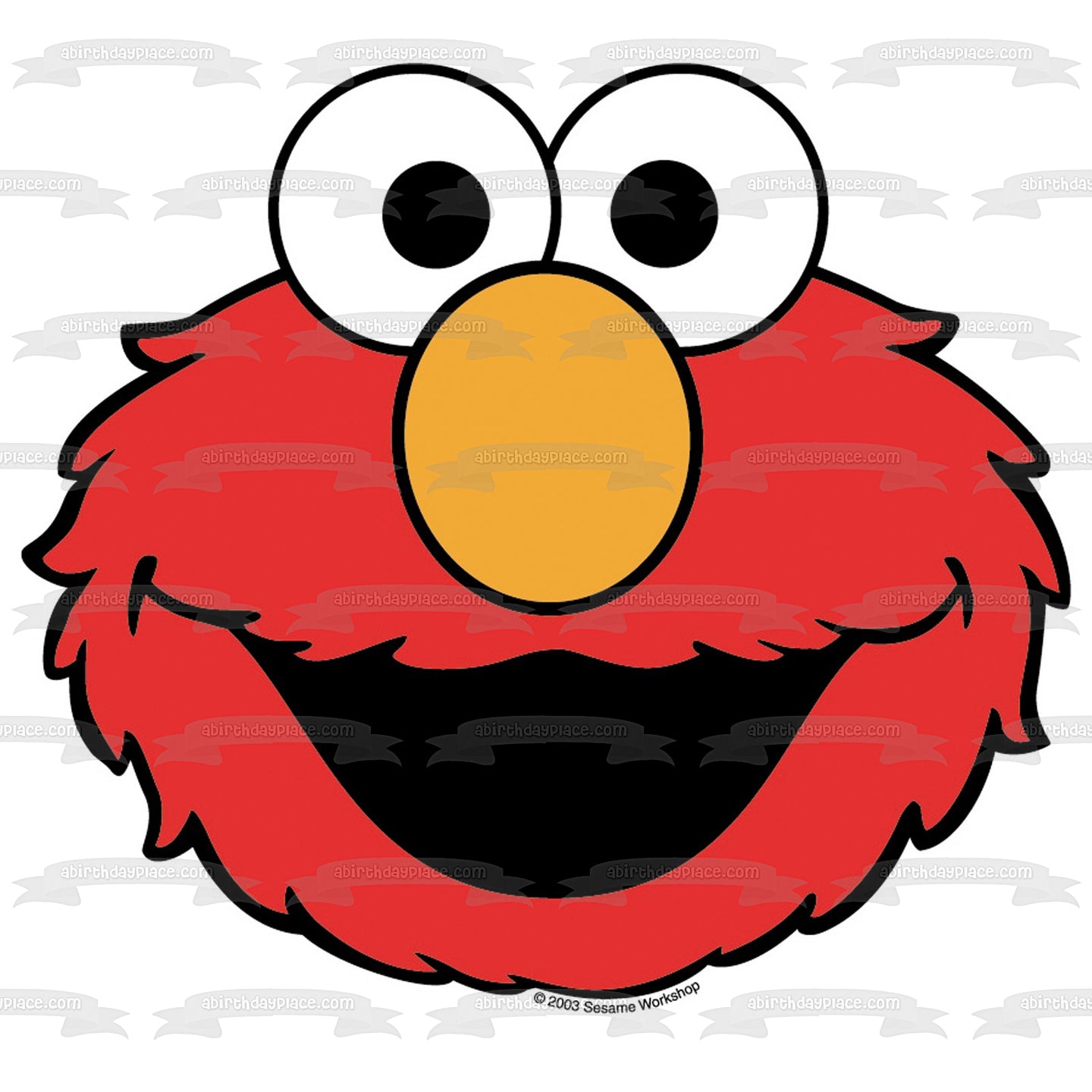 Sesame Street Elmo Face Edible Cake Topper Image ABPID53712