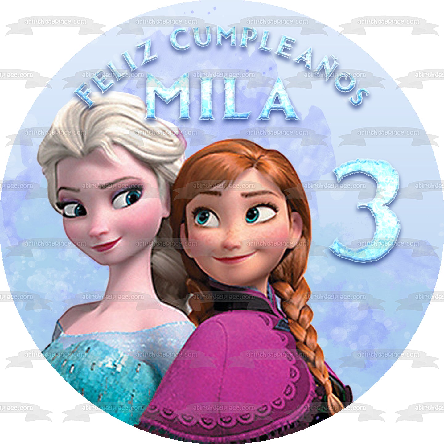 Disney Frozen Elsa and Anna Edible Cake Topper Image ABPID54613