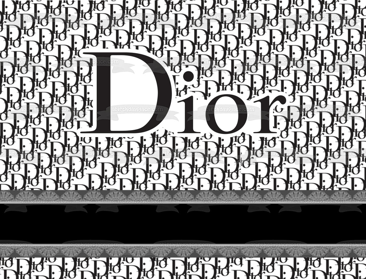 Dior Logo Pattern Customizable Edible Cake Topper Image ABPID56046 – A  Birthday Place