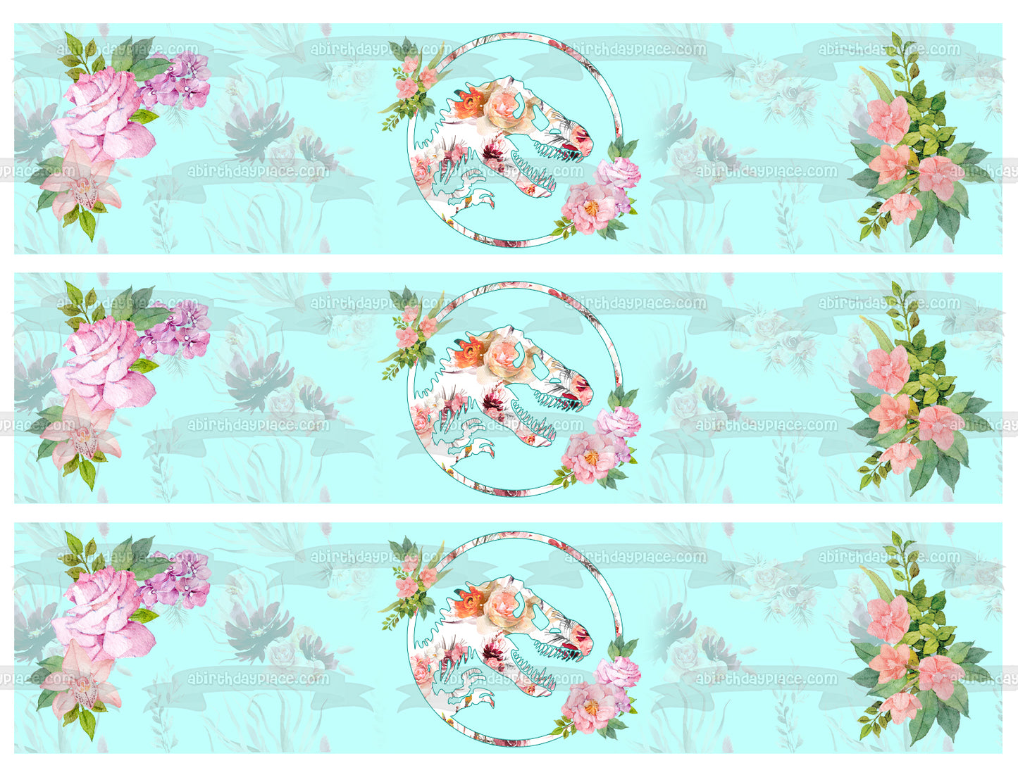 Logotipo de Jurassic Park, jardín floral, decoración comestible para tarta, imagen o tiras ABPID56278