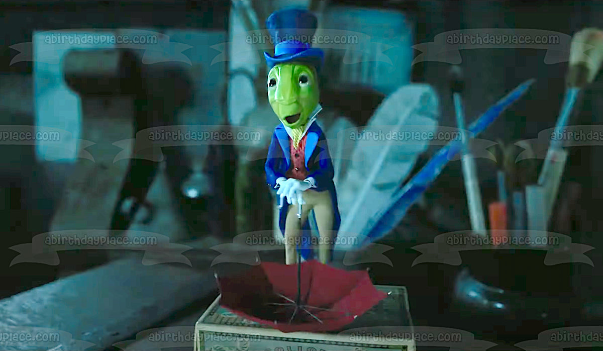 Pinocho Pepito Grillo "Deja que tu conciencia sea tu guía" Imagen comestible para decoración de tarta ABPID56619