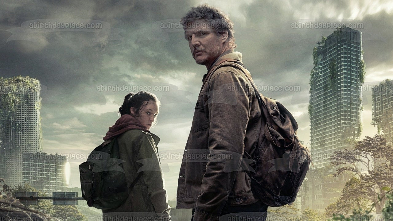 The Last of Us Joel Miller and Ellie Williams Edible Cake Topper Image ABPID57361