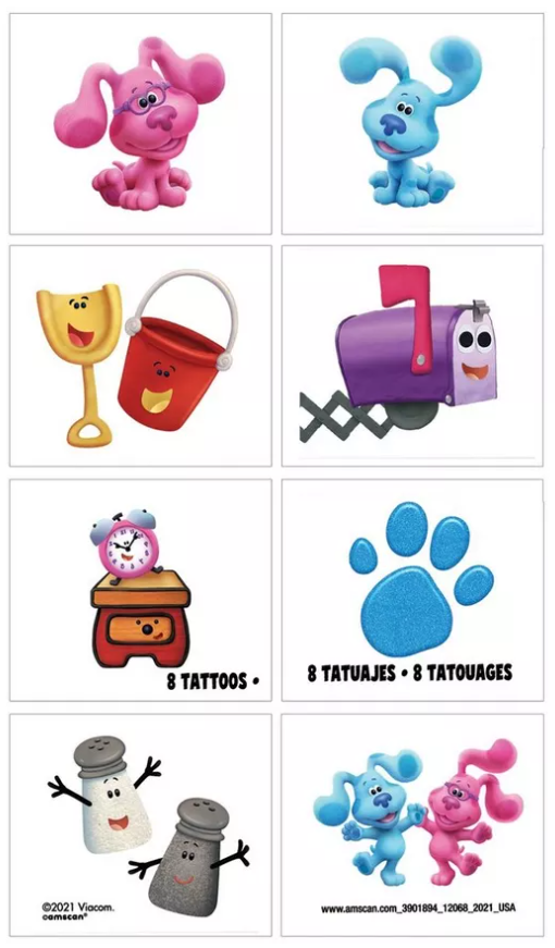 Tatuajes temporales de pistas de Blue