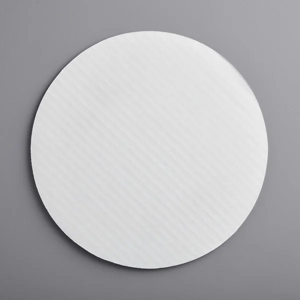Cake Board Corrugated 5" Round White Waxed